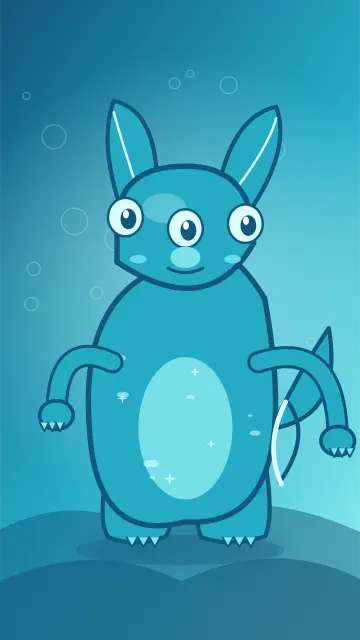 Coral Fin Scout 022, original Water hero monster
