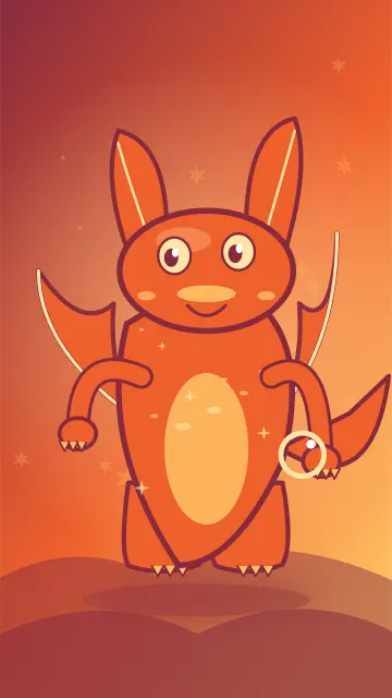 Blaze Cub Champion 051, original Fire wild monster