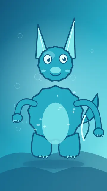Coral Fin Scout 262, original Water hero monster